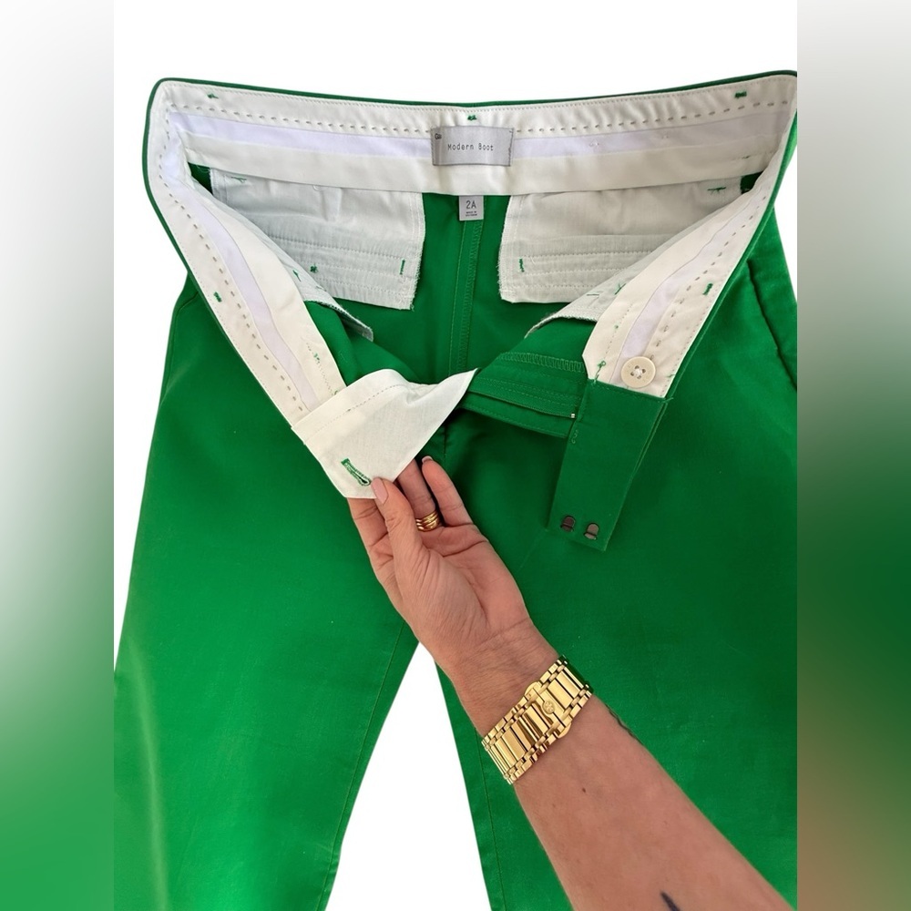 Gap Modern Boot Cut Pants 2A Extremely Green Cotton Y2K Inspired Bootcut - Picture 10 of 10